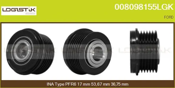 Belt Pulley, alternator (008098155LGK)