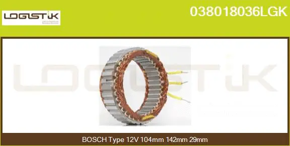 Stator, alternator (038018036LGK)