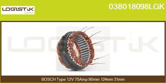 Stator, alternator (038018098LGK)