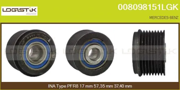 Belt Pulley, alternator (008098151LGK)