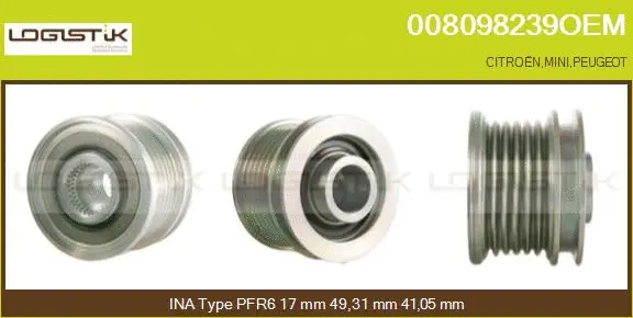 Belt Pulley, alternator (008098239OEM)