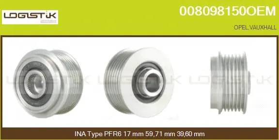 Belt Pulley, alternator (008098150OEM)