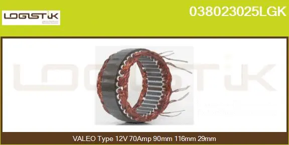 Stator, alternator (038023025LGK)