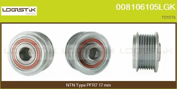 Belt Pulley, alternator (008106105LGK)