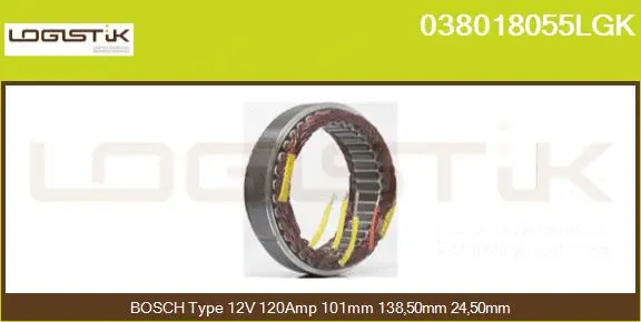 Stator, alternator (038018055LGK)