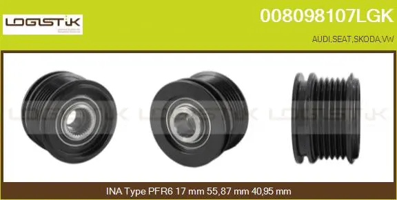 Belt Pulley, alternator (008098107LGK)