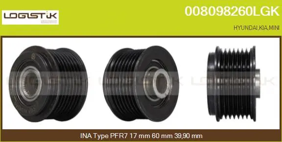 Belt Pulley, alternator (008098260LGK)