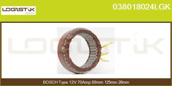Stator, alternator (038018024LGK)