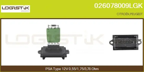 Resistor, interior blower (026078009LGK)