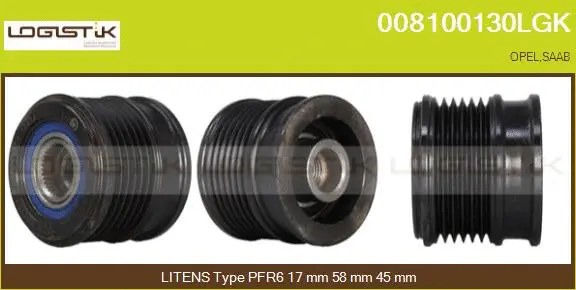 Belt Pulley, alternator (008100130LGK)