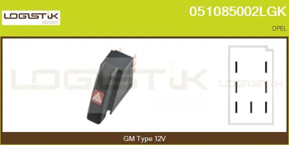 Hazard Warning Light Switch (051085002LGK)