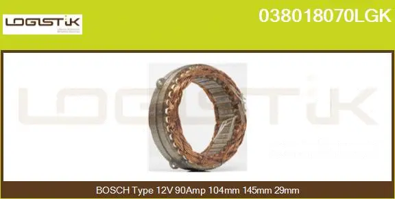 Stator, alternator (038018070LGK)