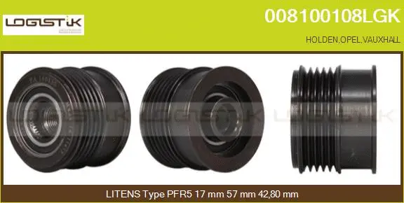 Belt Pulley, alternator (008100108LGK)