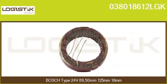 Stator, alternator (038018612LGK)