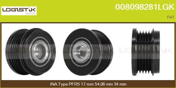 Belt Pulley, alternator (008098281LGK)