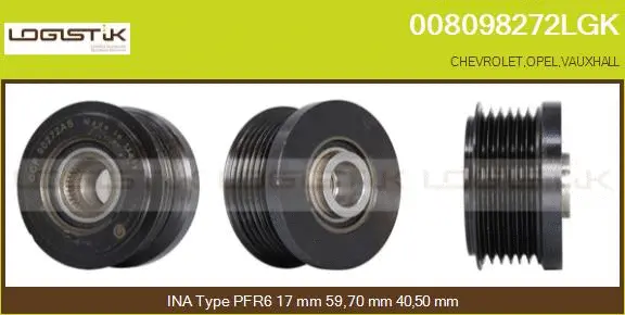 Belt Pulley, alternator (008098272LGK)