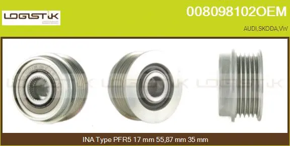 Belt Pulley, alternator (008098102OEM)