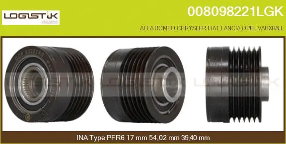 Belt Pulley, alternator (008098221LGK)