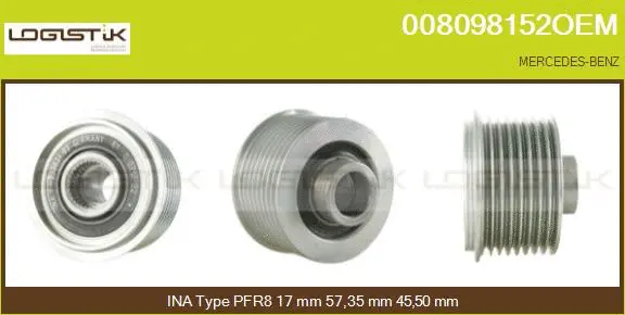 Belt Pulley, alternator (008098152OEM)