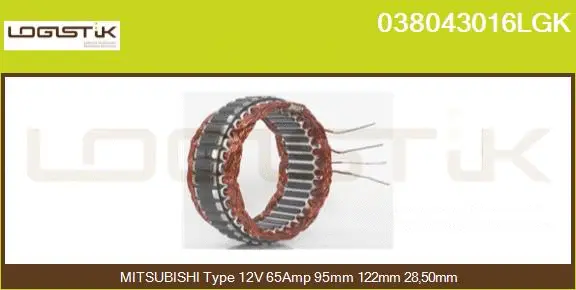 Stator, alternator (038043016LGK)