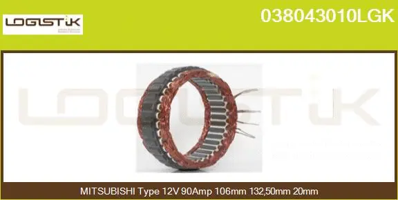 Stator, alternator (038043010LGK)