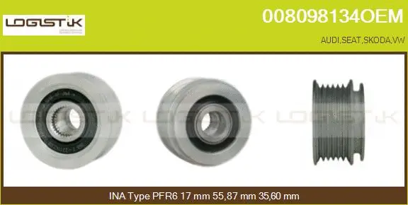 Belt Pulley, alternator (008098134OEM)