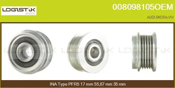 Belt Pulley, alternator (008098105OEM)