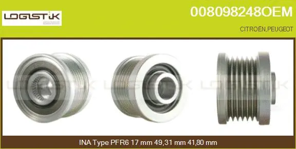 Belt Pulley, alternator (008098248OEM)