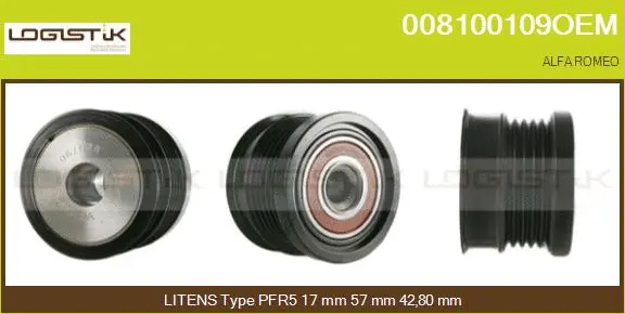 Belt Pulley, alternator (008100109OEM)