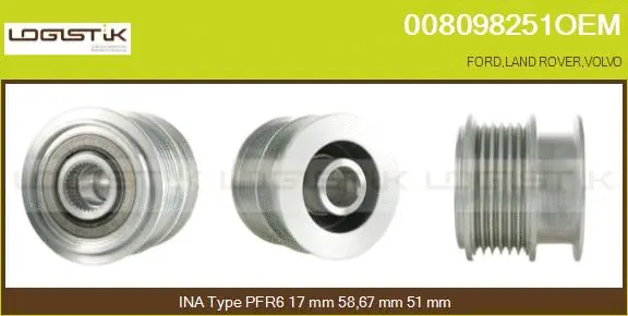 Belt Pulley, alternator (008098251OEM)