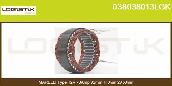Stator, alternator (038038013LGK)