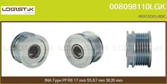 Belt Pulley, alternator (008098110LGK)