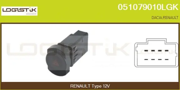 Hazard Warning Light Switch (051079010LGK)