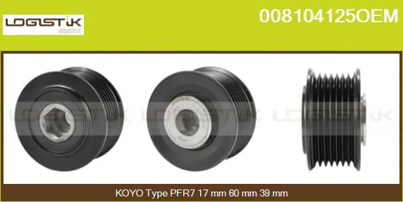 Belt Pulley, alternator (008104125OEM)