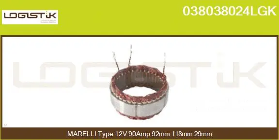 Stator, alternator (038038024LGK)