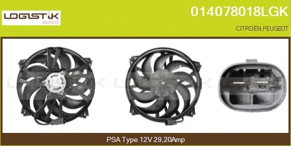 Electric Motor, radiator fan (014078018LGK)