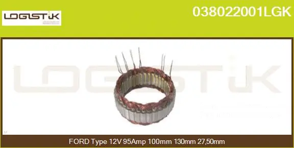 Stator, alternator (038022001LGK)