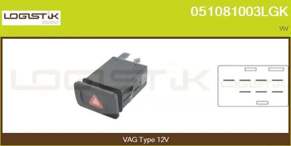 Hazard Warning Light Switch (051081003LGK)