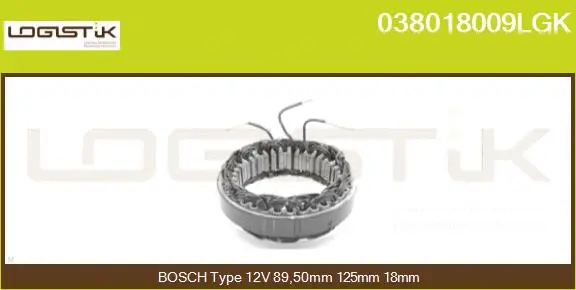 Stator, alternator (038018009LGK)