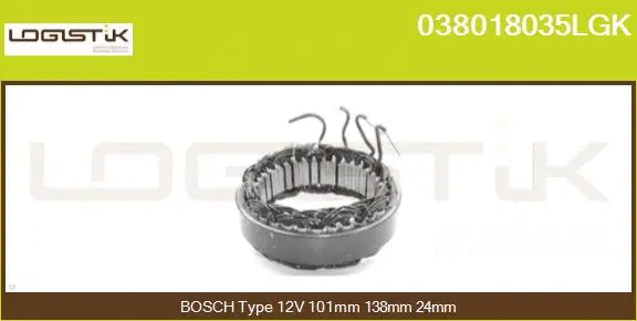 Stator, alternator (038018035LGK)