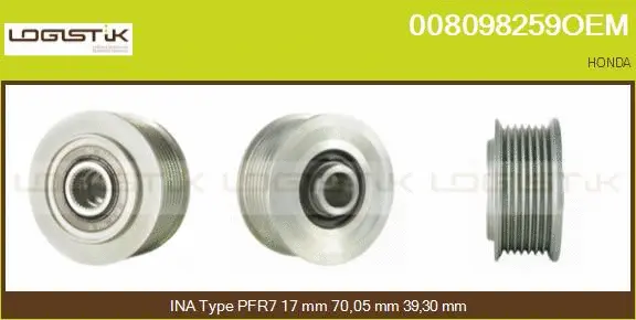 Belt Pulley, alternator (008098259OEM)