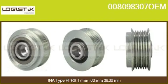 Belt Pulley, alternator (008098307OEM)