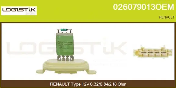 Resistor, interior blower (026079013OEM)