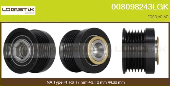 Belt Pulley, alternator (008098243LGK)