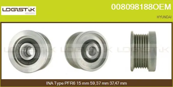 Belt Pulley, alternator (008098188OEM)