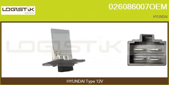 Resistor, interior blower (026086007OEM)