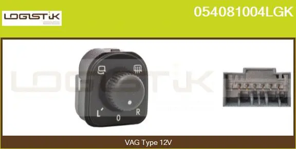 Switch, exterior rearview mirror adjustment (054081004LGK)