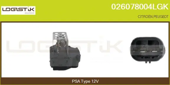 Series resistor, electric motor (radiator fan) (026078004LGK)