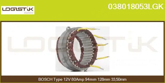 Stator, alternator (038018053LGK)