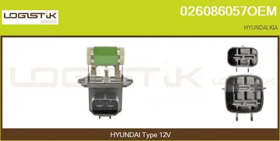 Series resistor, electric motor (radiator fan) (026086057OEM)